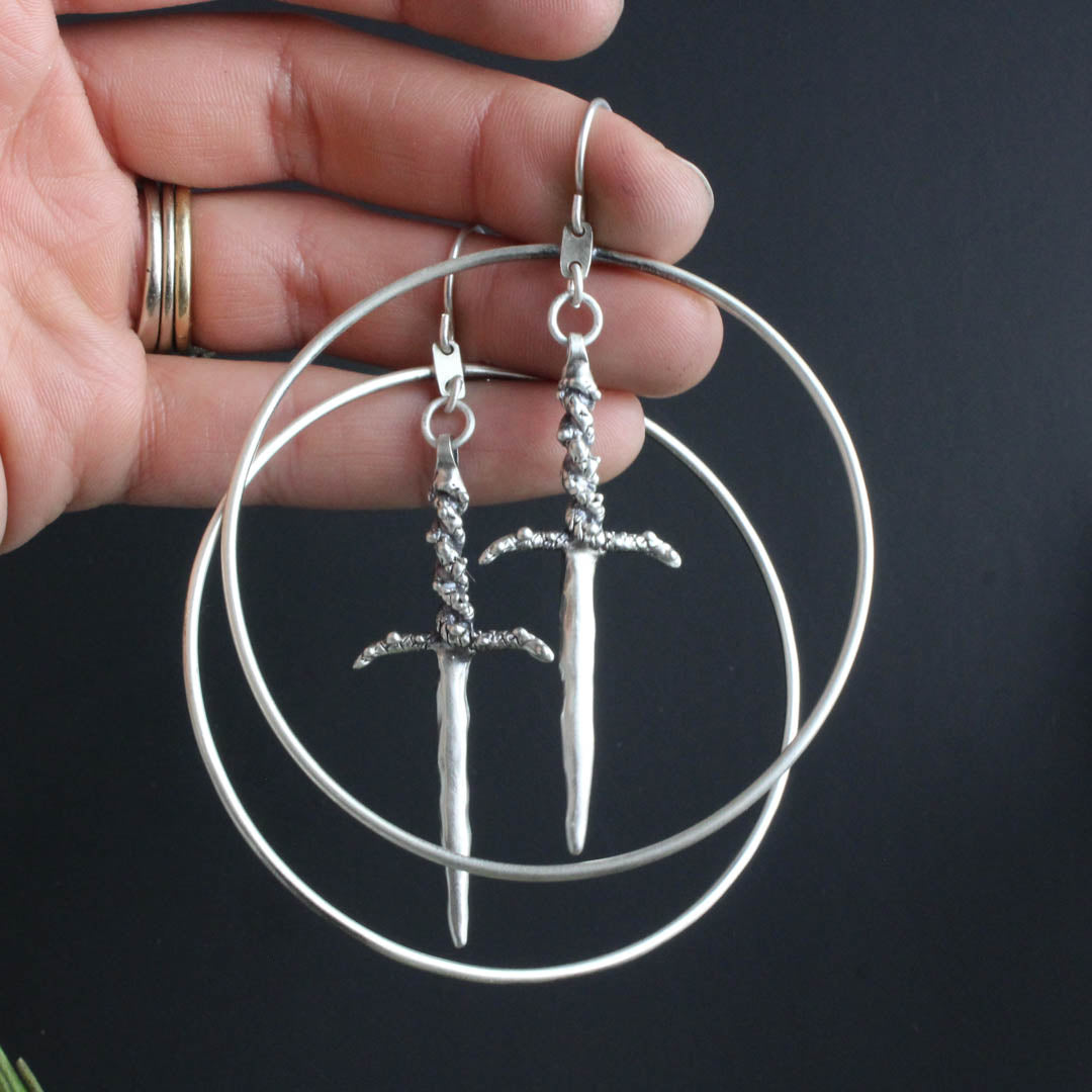 RITUAL DAGGER HOOP EARRINGS ILOLA™